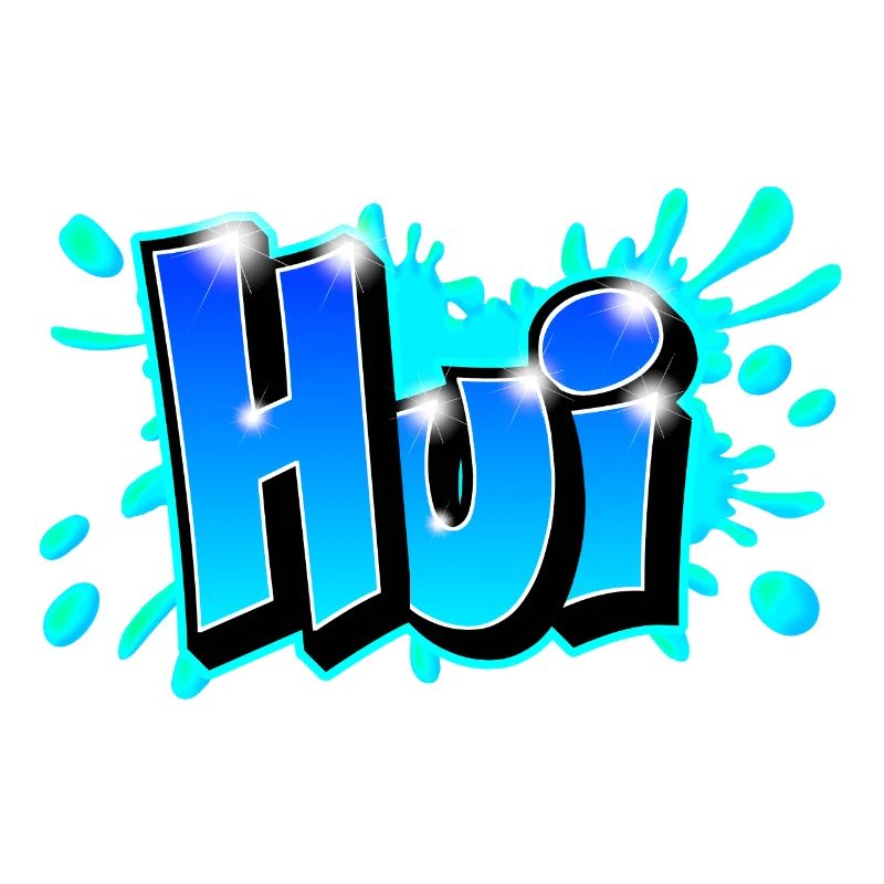 Graffiti "Hui" imprimable sur tout support !