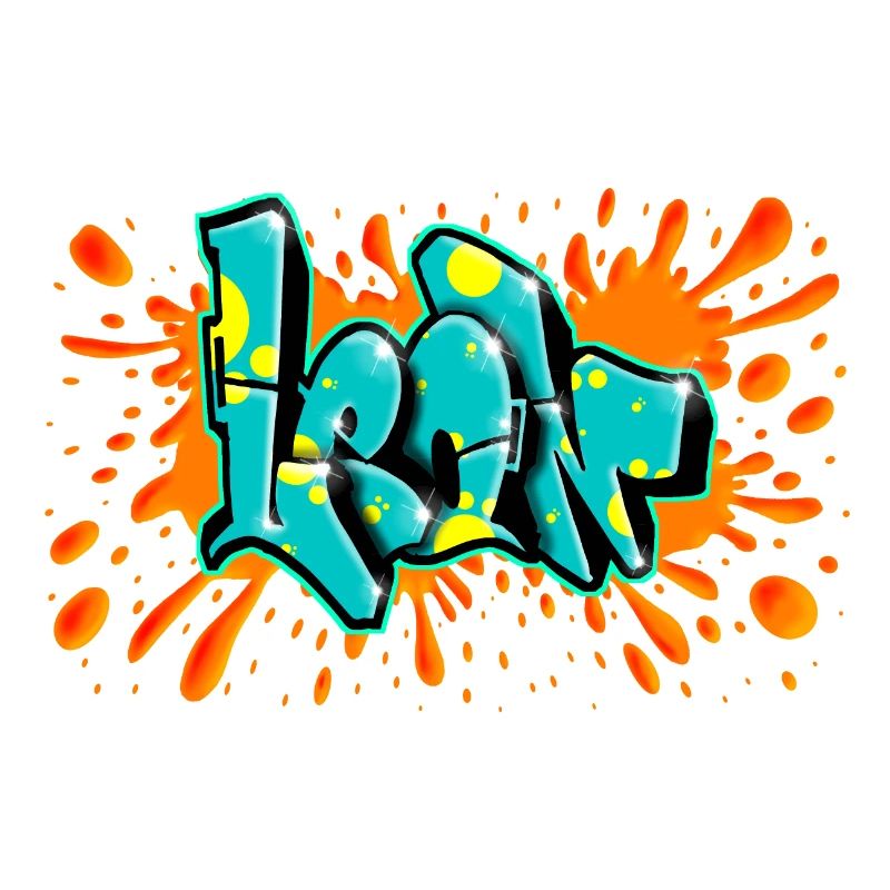 Léon graffiti splash rouge imprimable sur tout