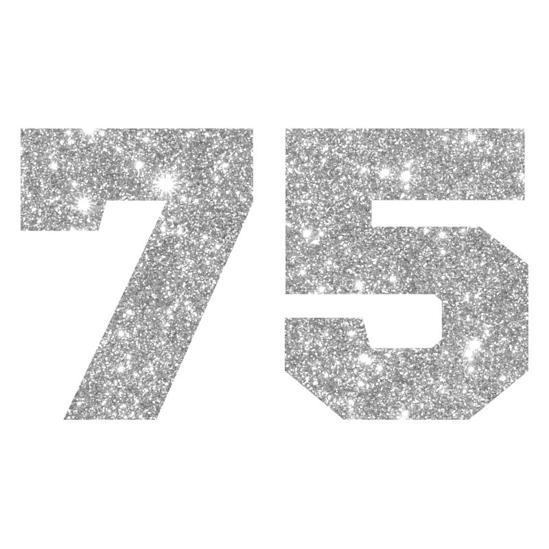 75 Silver Glitter - 75th Anniversary