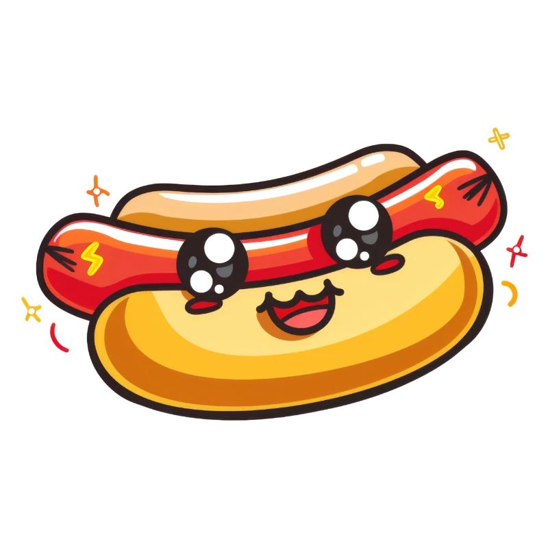 Conception de dessin animé de hot-dog