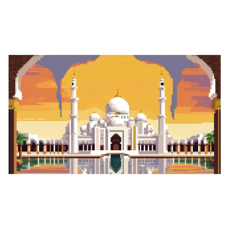 Grande mosquée Sheikh Zayed, Abu Dhabi, Émirats arabes unis, Pixel A