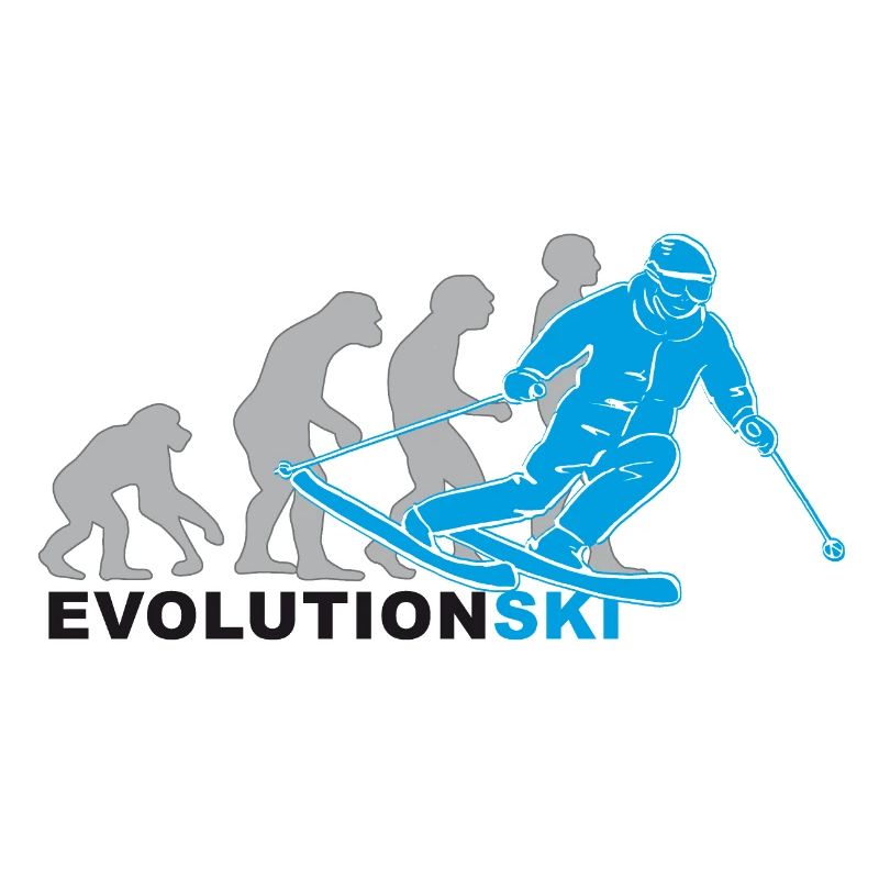 évolution ski, ski, ski, piste de ski