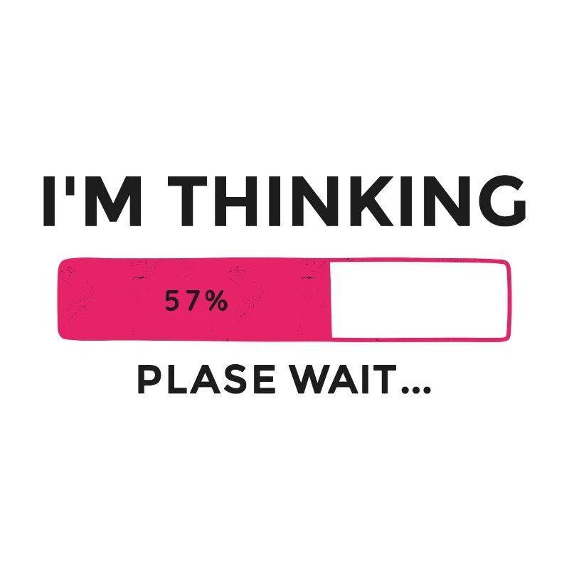 I'm thinking, please wait, Progress bar