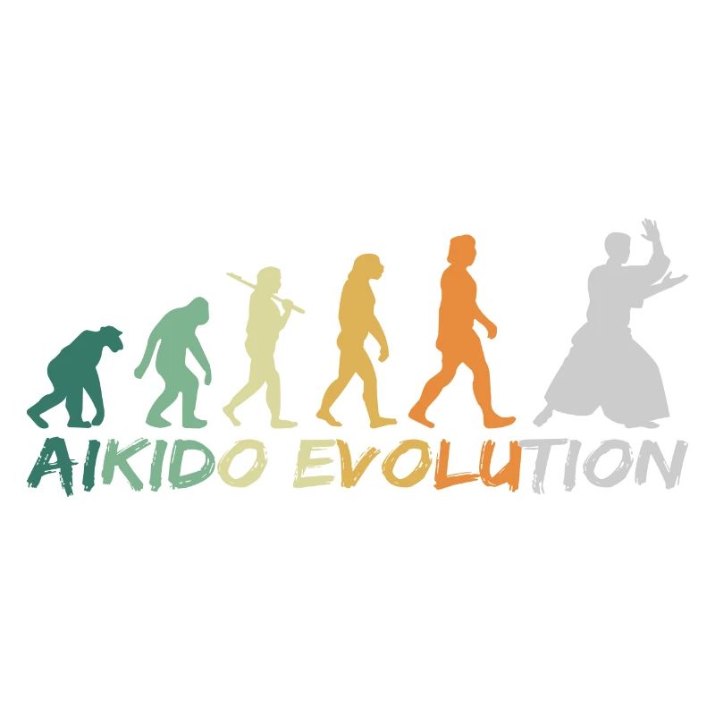 Aikido Japanische Kampfkunst Evolution Retro