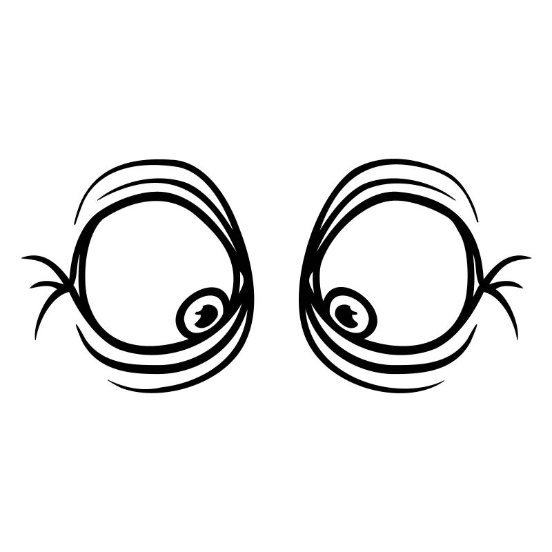 Squinting funny eyes