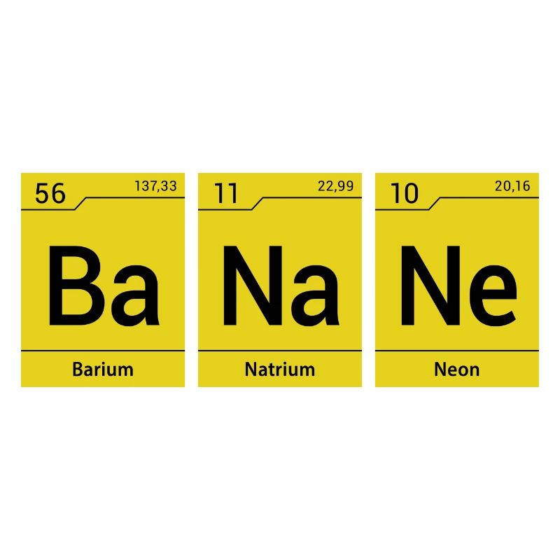 Banane Periodensystem Elemente PSE Geschenke