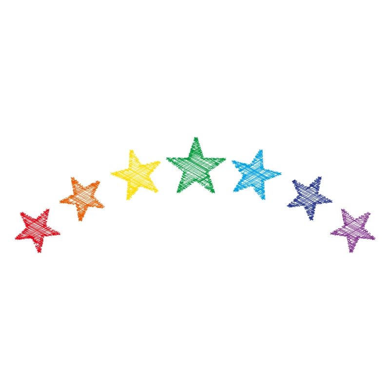 Sterne Regenbogen scribble