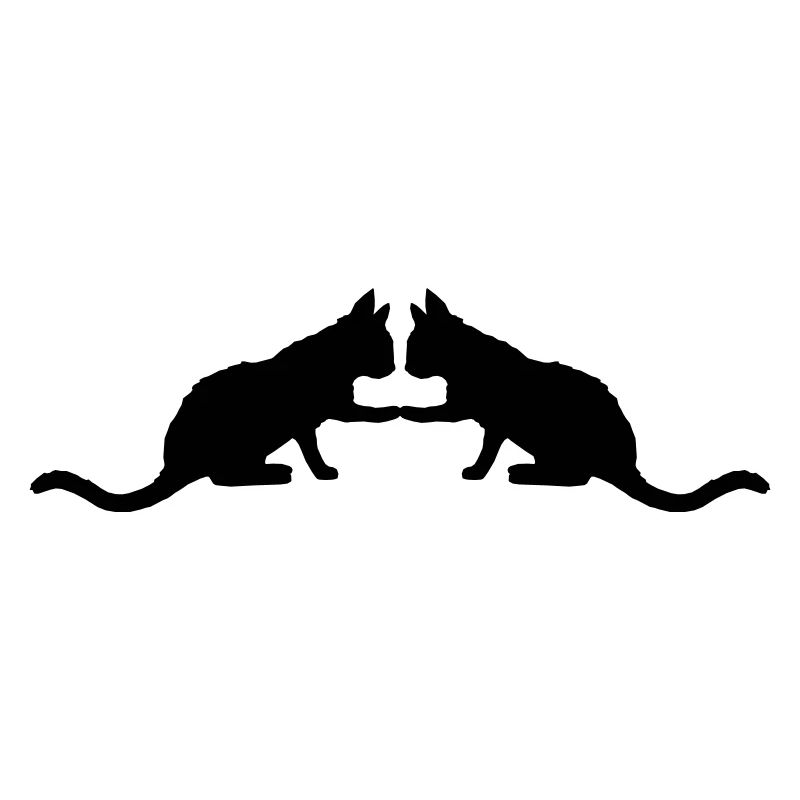 Silhouette 2 chats mignons