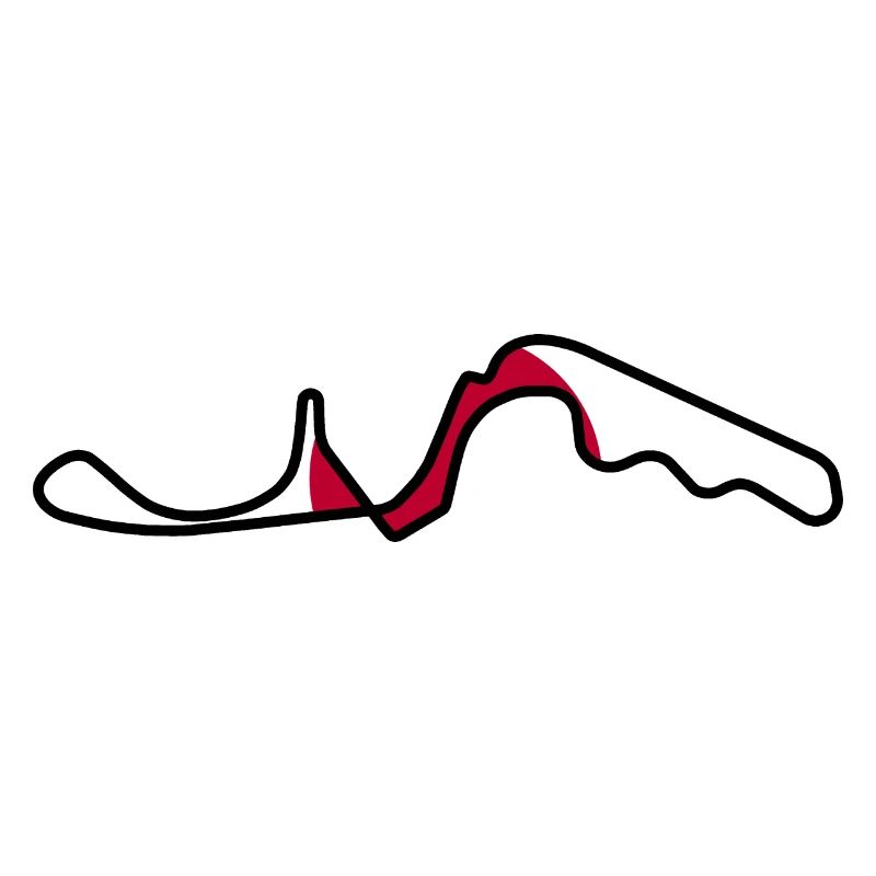 Piste de course du Japon avec drapeau
