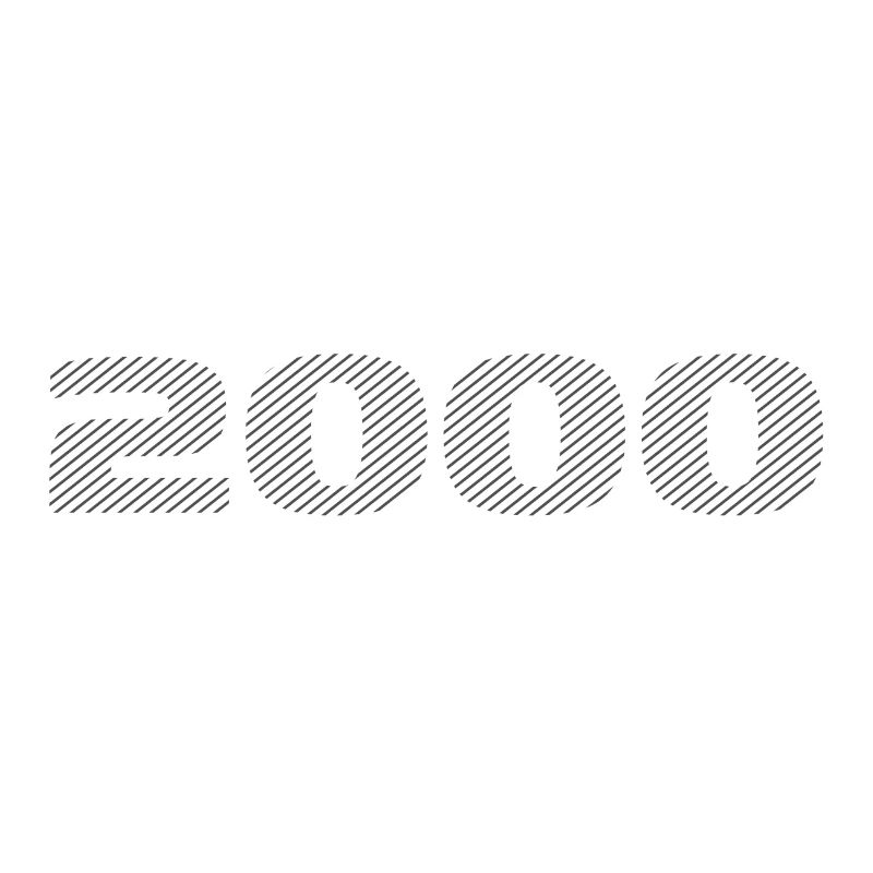 Né en 2000 Retro Stripe Design d’anniversaire moderne