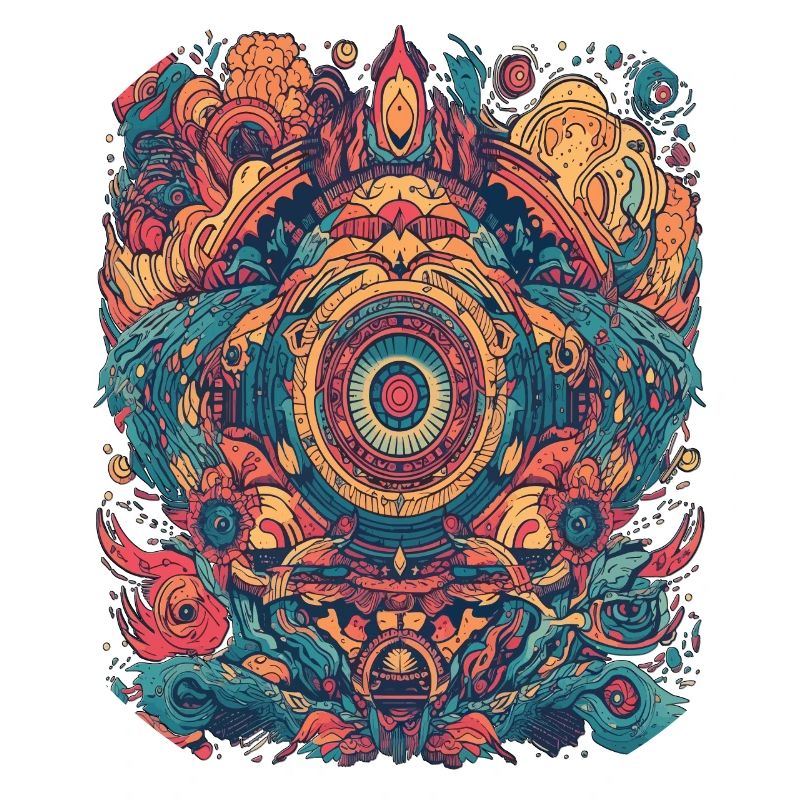 Magic Psychedelic Trip Conception abstraite