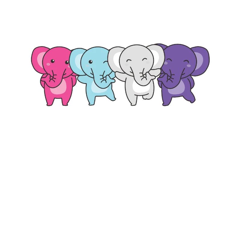 Multisexual Flag Pride LGBTQ Cute Elephant