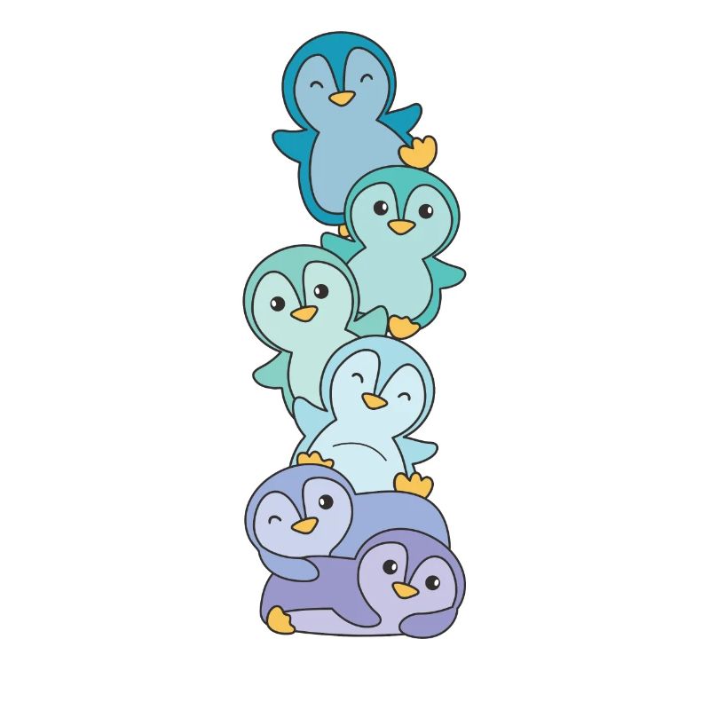 Neptunic Flag Pride LGBTQ Cute Penguin Stack