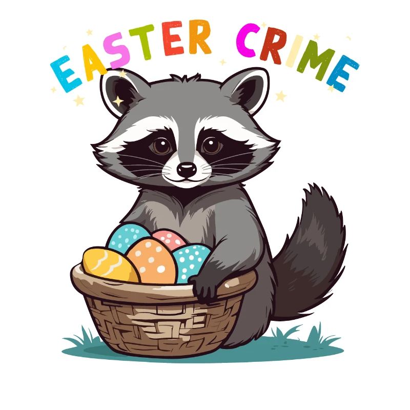 Funny Raccoon Costume Cute Easter Eggs