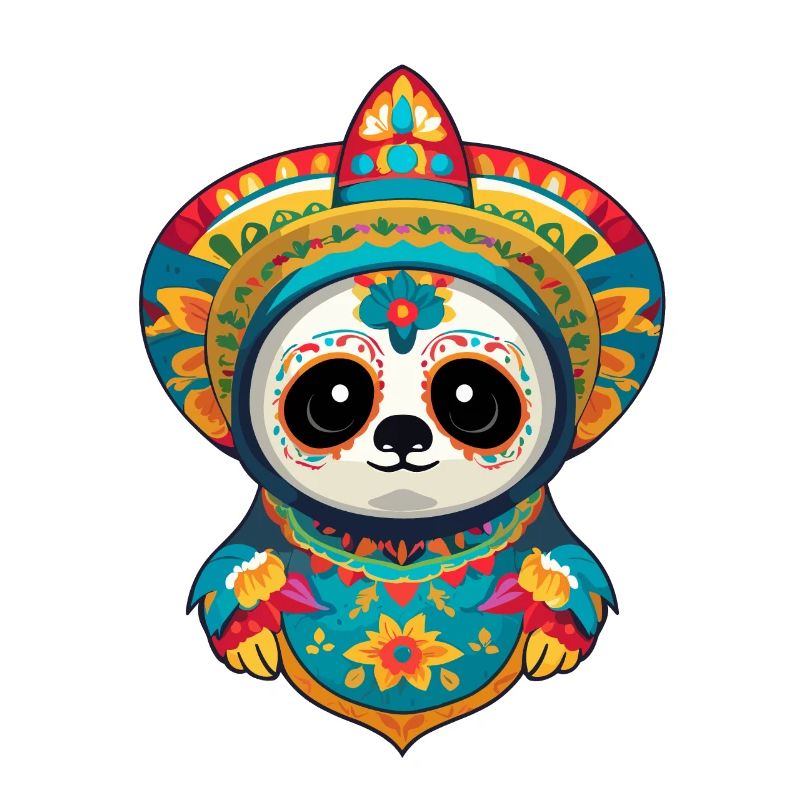 Sloth Iconic Sugar Skull Mexico