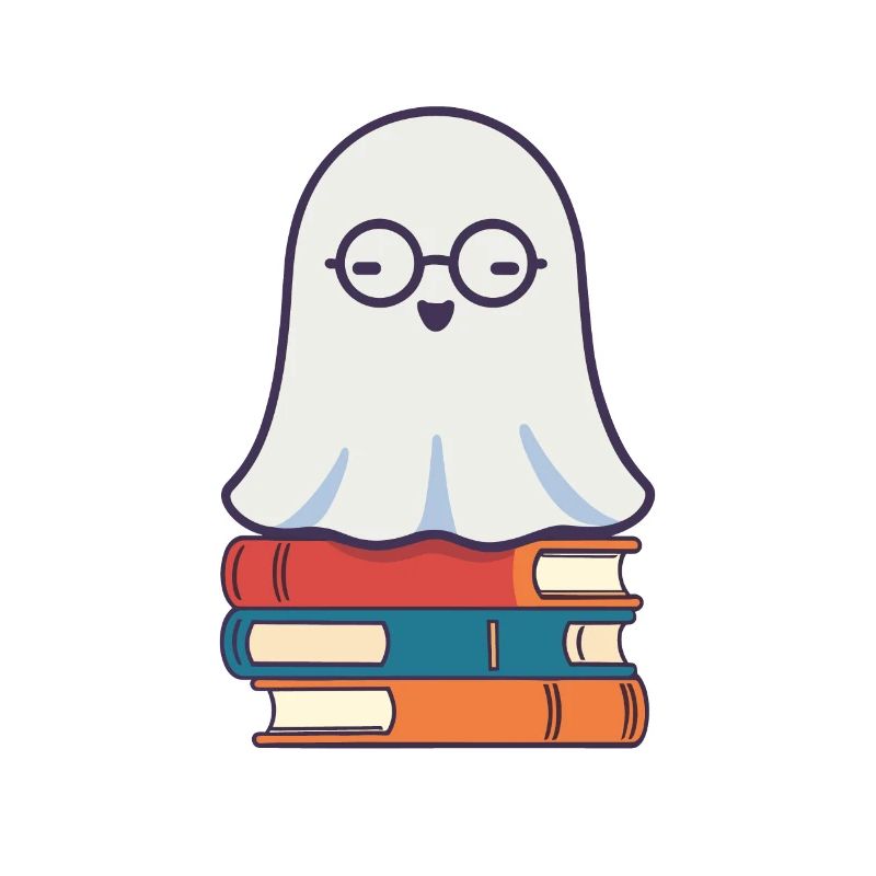 Book Lover Style Reading Halloween Ghost