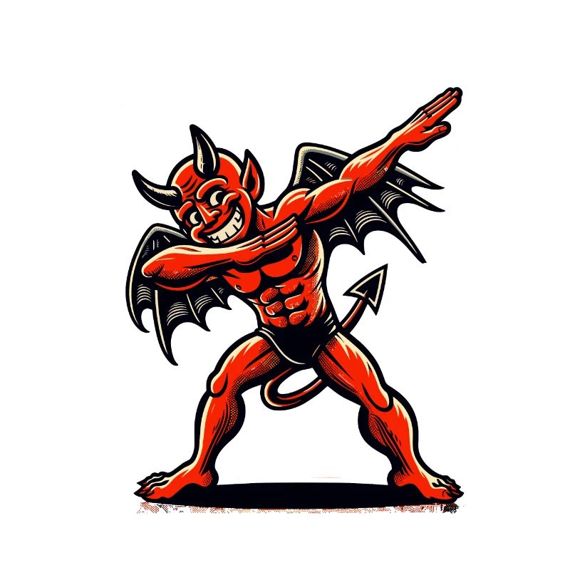 unDabbing Devil Funny Dabbing Design