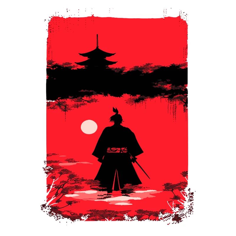 Samouraï au clair de lune