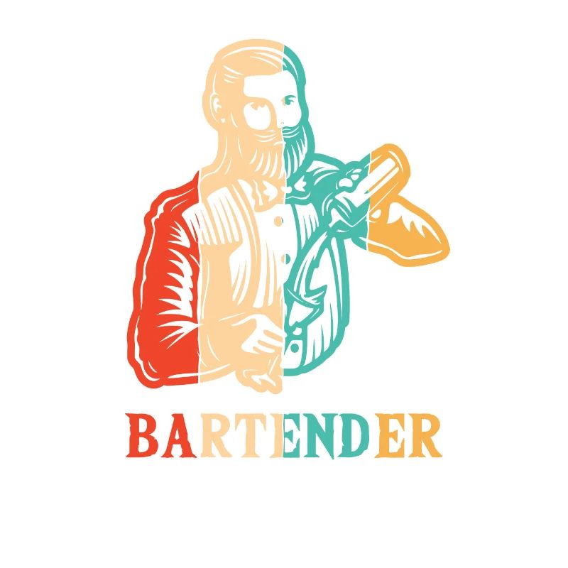 Retro Bartender Bartender Mixologist Barmaid