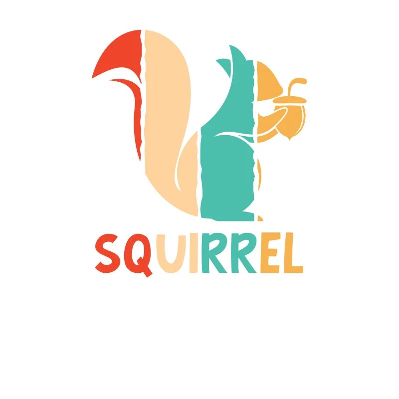 Retro Grey Squirrel Fox Squirrel