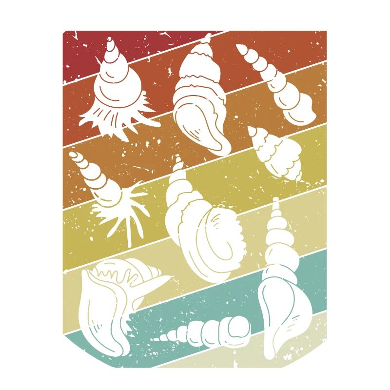 Sac à coquillages rétro Bivalvia Shell Hunter Seashell