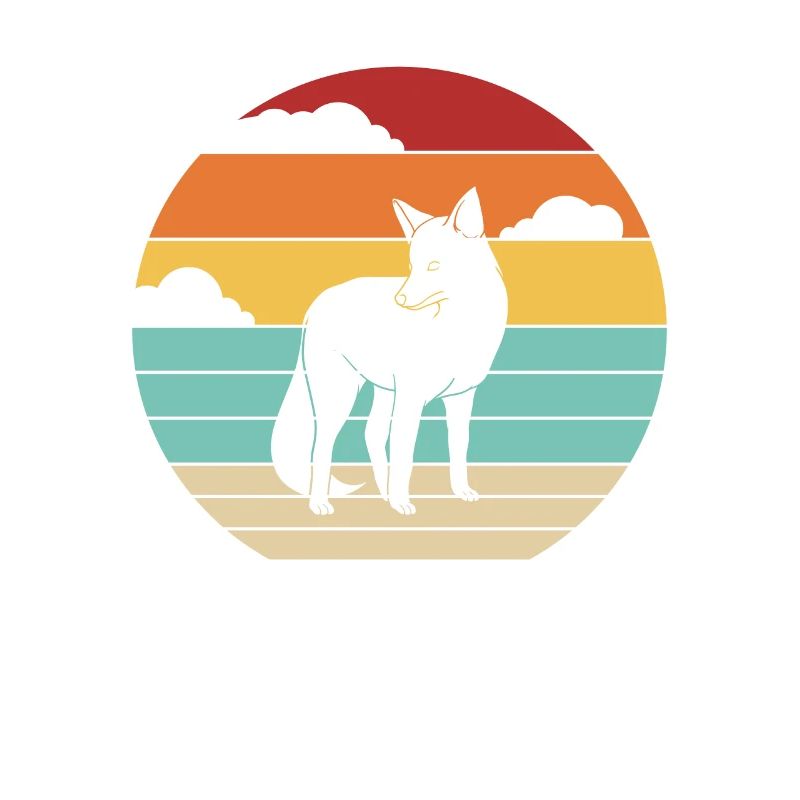 Retro Canidae Caninae Red Fox Fox Lover Fox