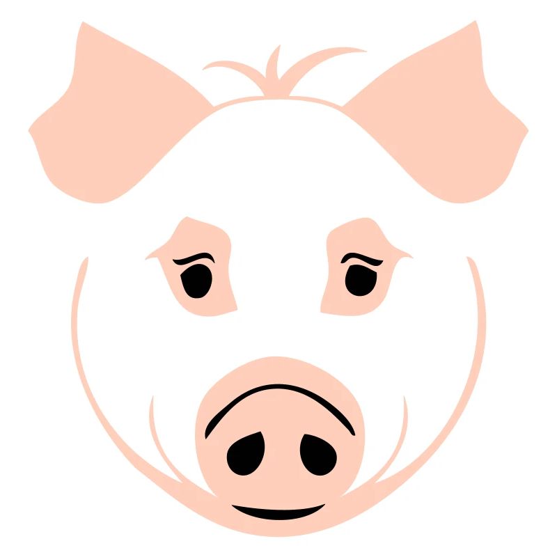 Cochon dans le style comique