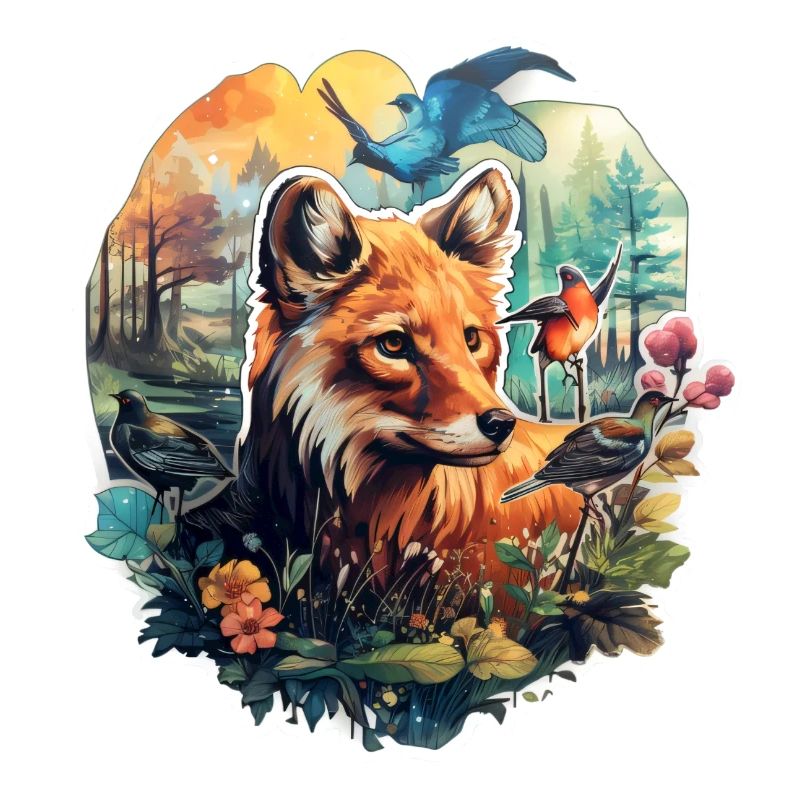 Fox in a clearing