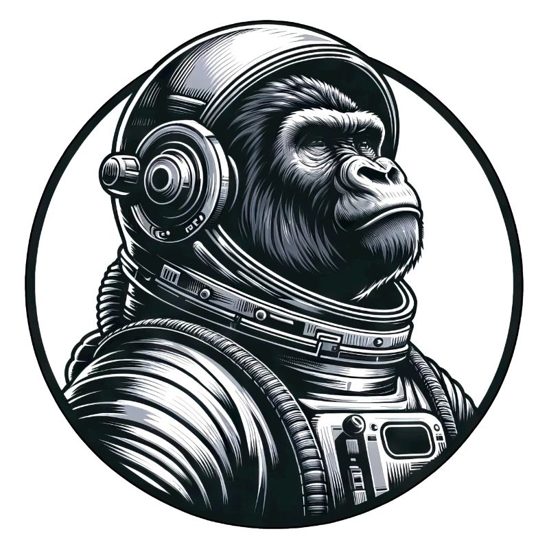 Astronaute chimpanzé dans l’espace