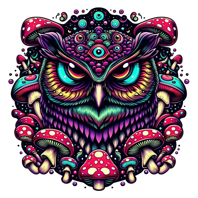 Psychedelic Owl