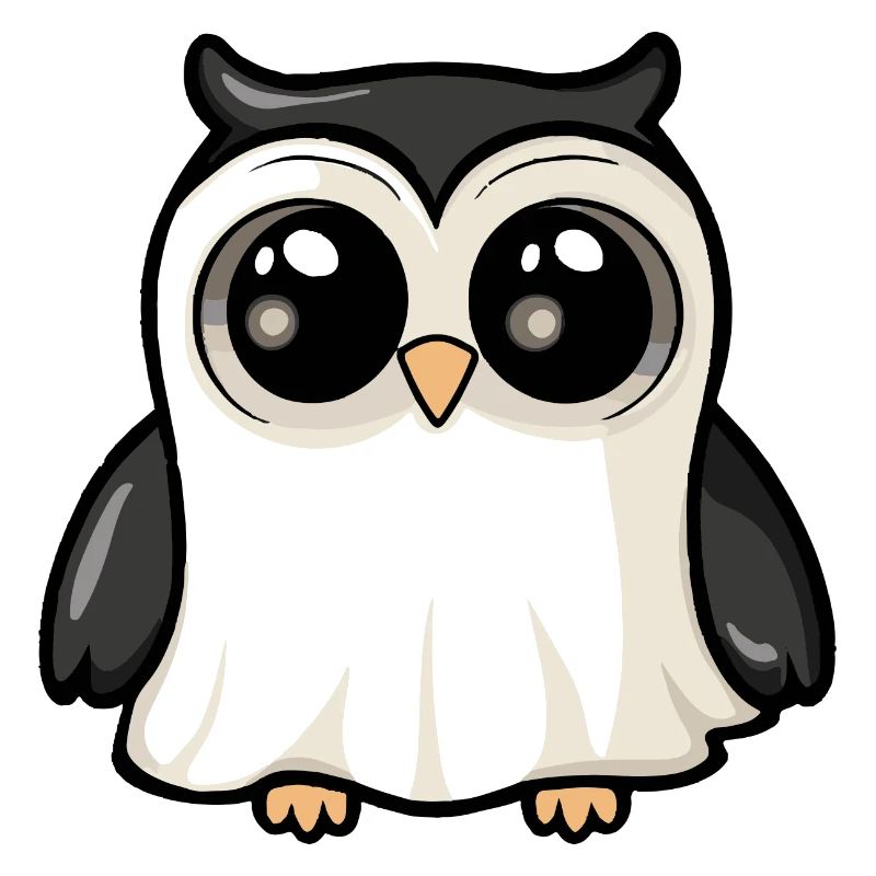 Owl Halloween Comic Ghost