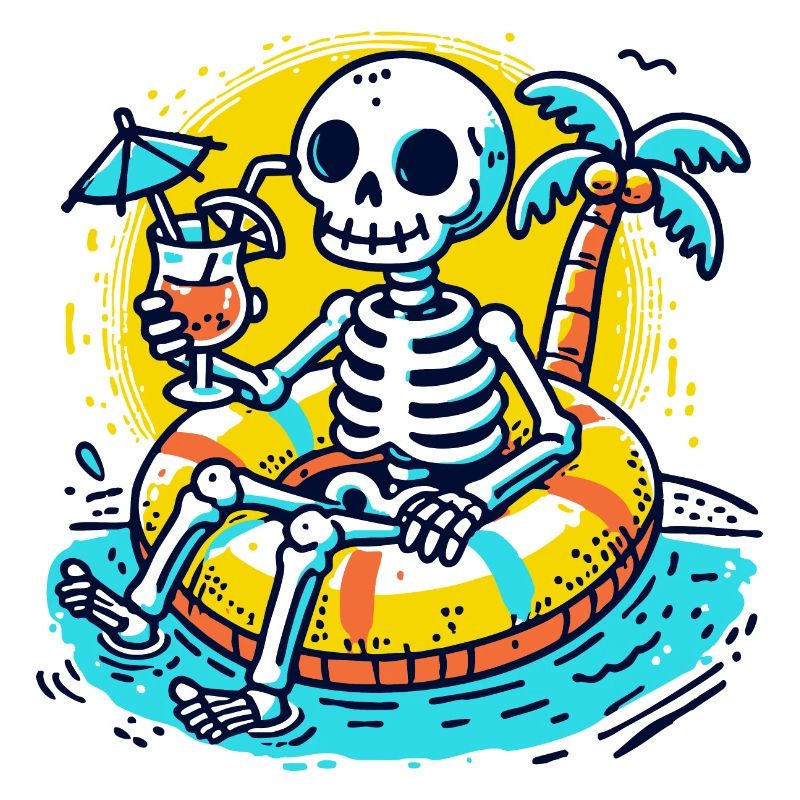Skeleton with Float Rings – Fun Summer Design