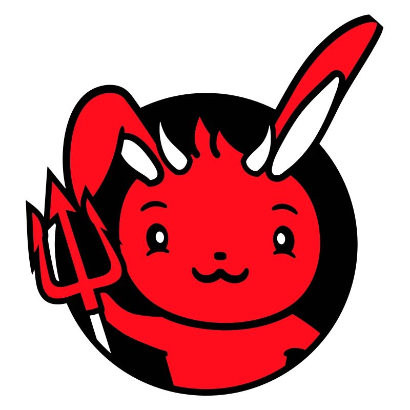 Bunny Devil Demon Evil Satan Hell Trident Costume