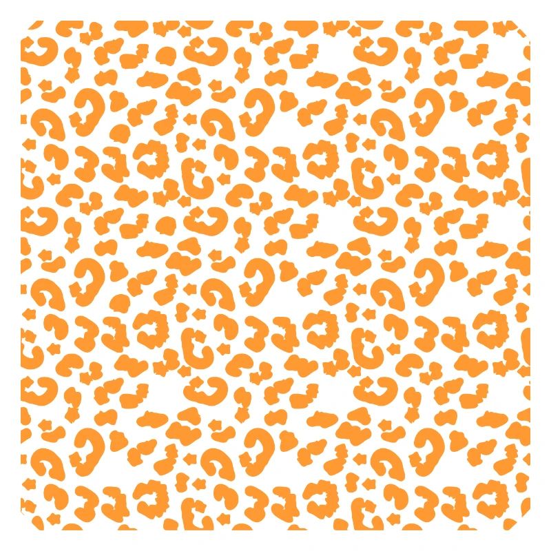 Leopard Pattern Pattern in Orange on Black