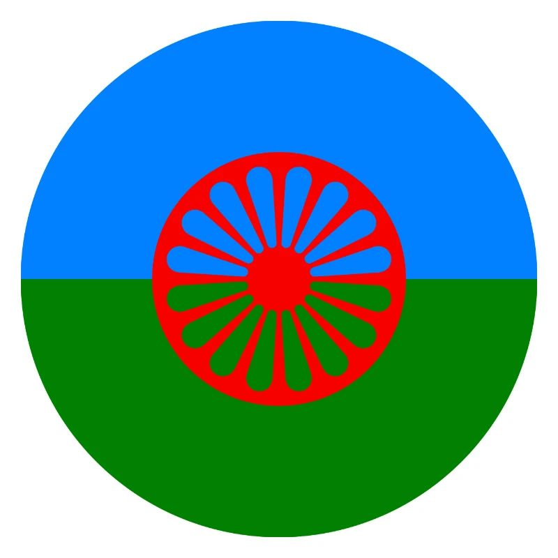 autocollant rond drapeau du peuple roumain idée cadeau