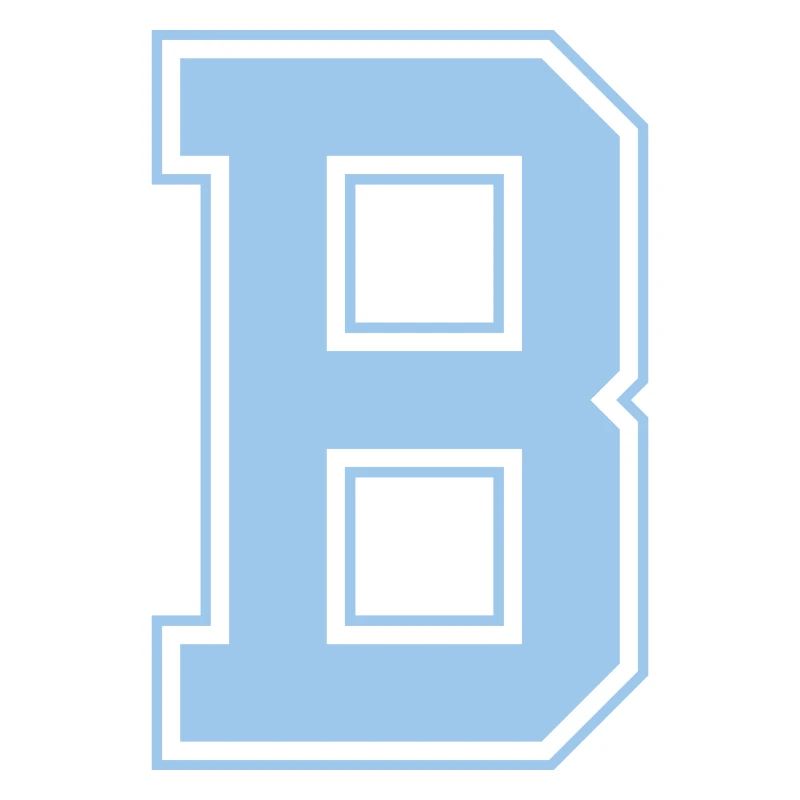 Monogramm Hellblau Varsity College Initiale B