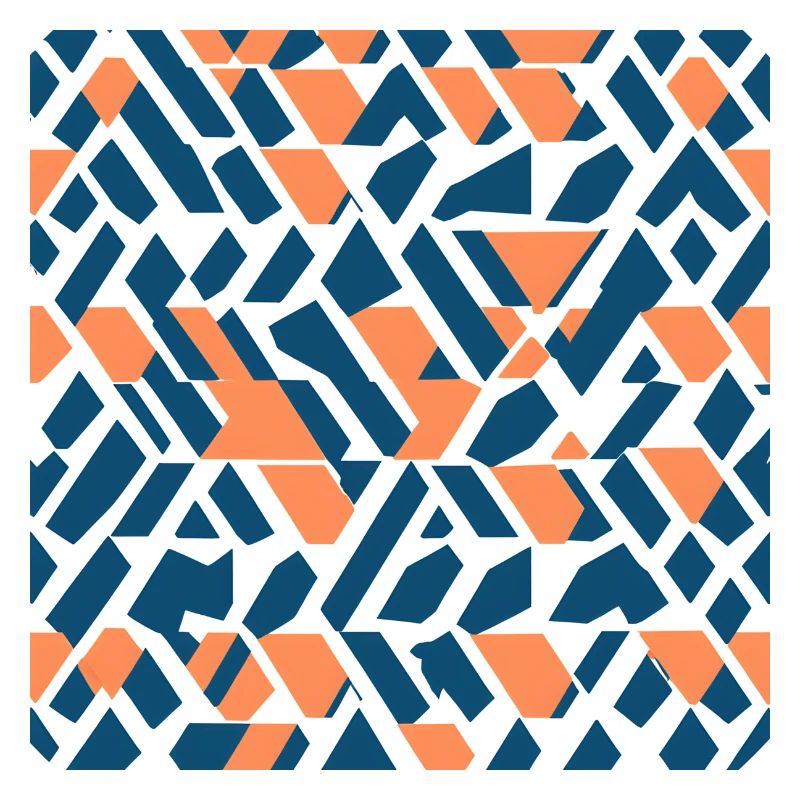 Dream Patterns 5 Coral Navy Abstract Dream Pattern