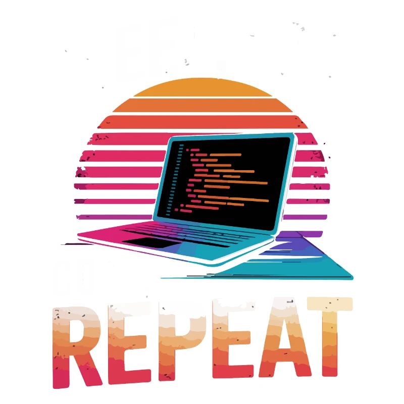 Schlaf Essen Code Wiederholen Geschenk Programmierer Entwickler