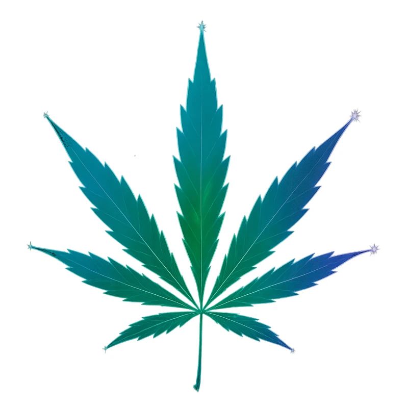 Hanfblatt als Sternbild - Cannabis - Weed - Hanf