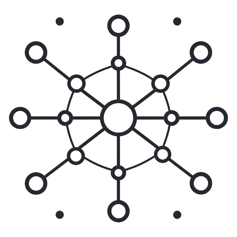 Central Network Star Pattern