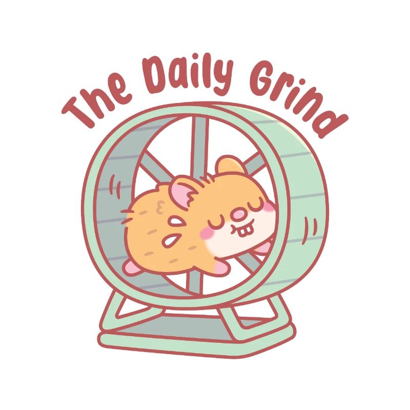 Mignon hamster courant sur la roue : la routine quotidienne