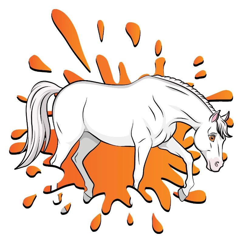 Un dessin style manga d'un cheval Abbayan