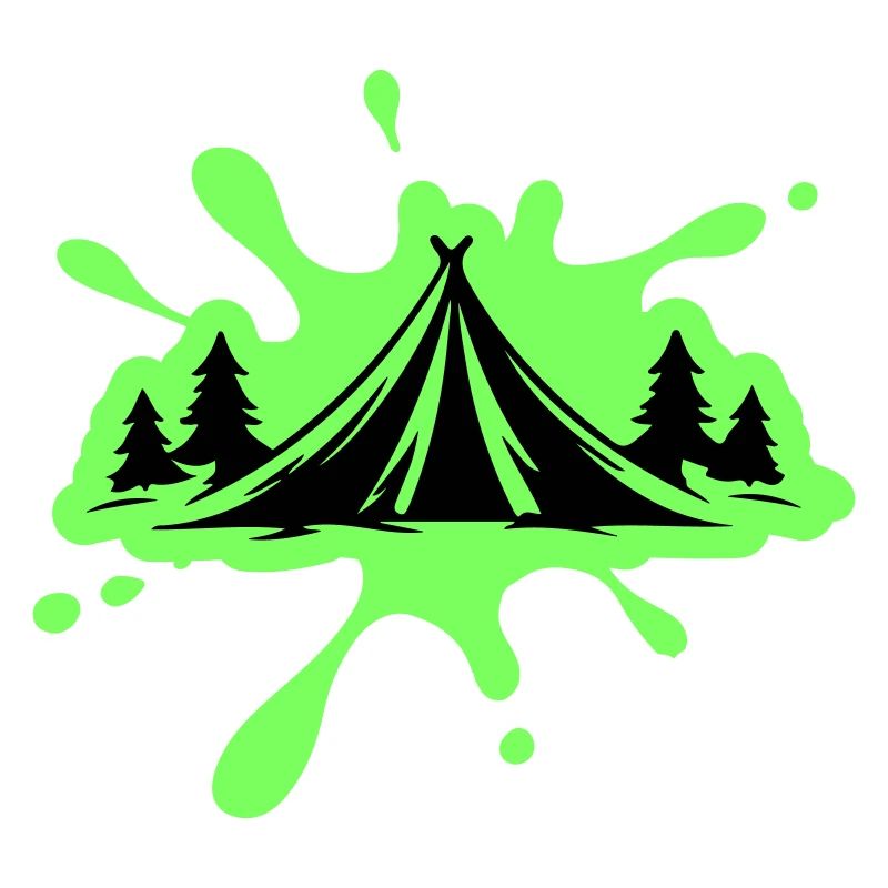 Camping Tent Nature Blobs