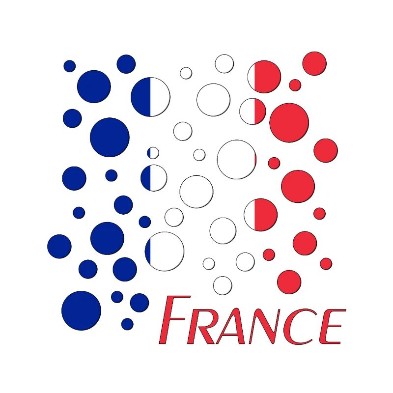 France Dot Pattern Flag