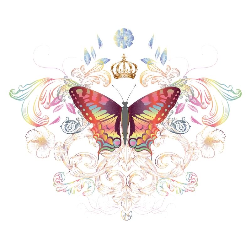imaginative butterfly with crown