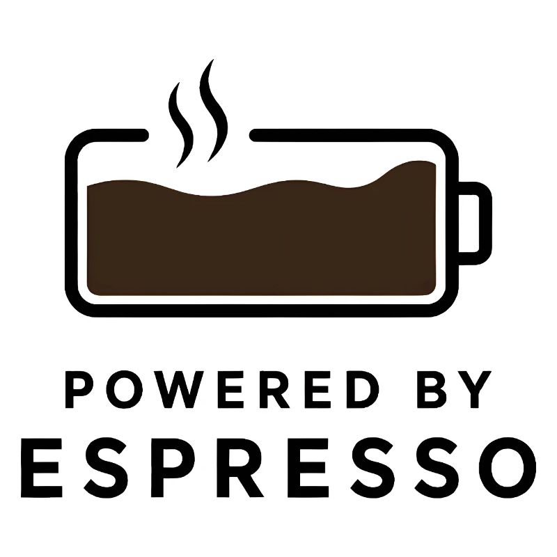 Propulsé par Espresso - Conception de café pour ventilateur de café