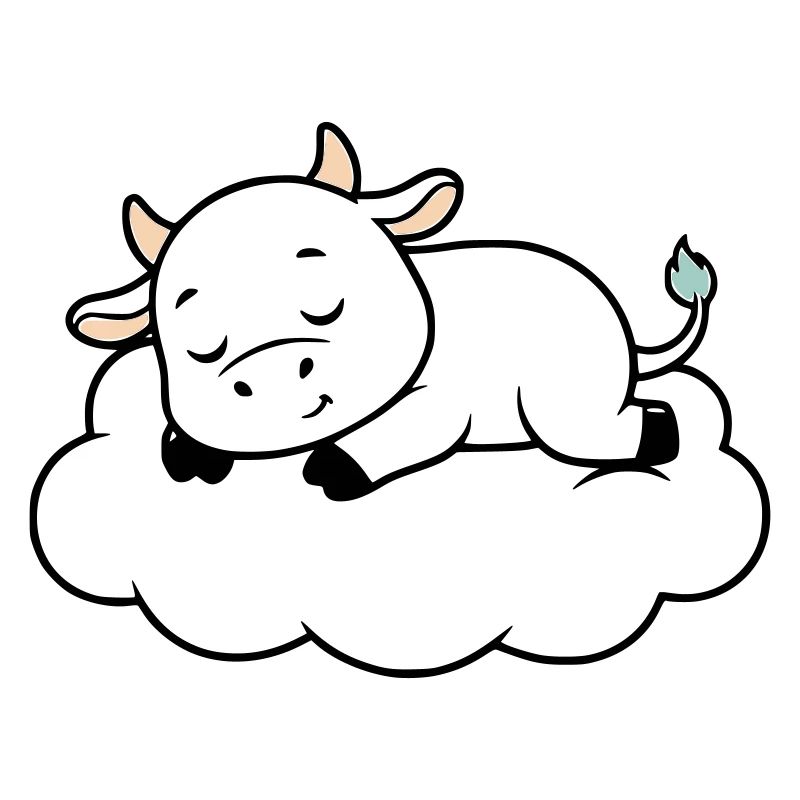 Sleeping Cow Cloud Dream Baby