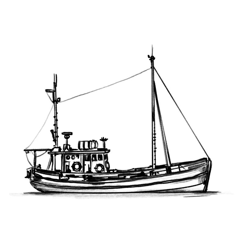 Fischkutter & Krabbenkutter - Illustration