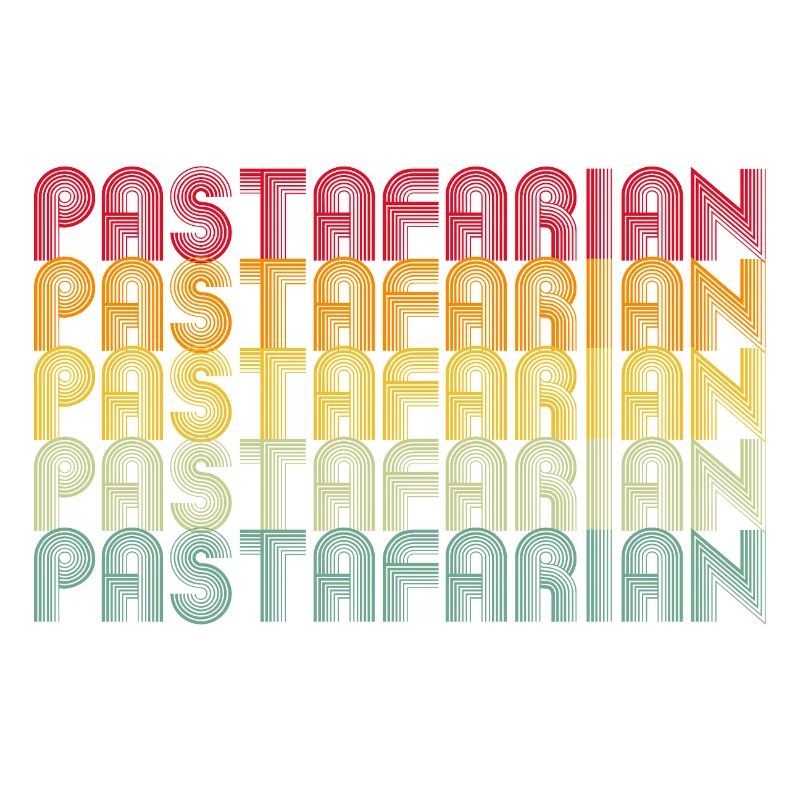 Rainbow Font Stack Pattern