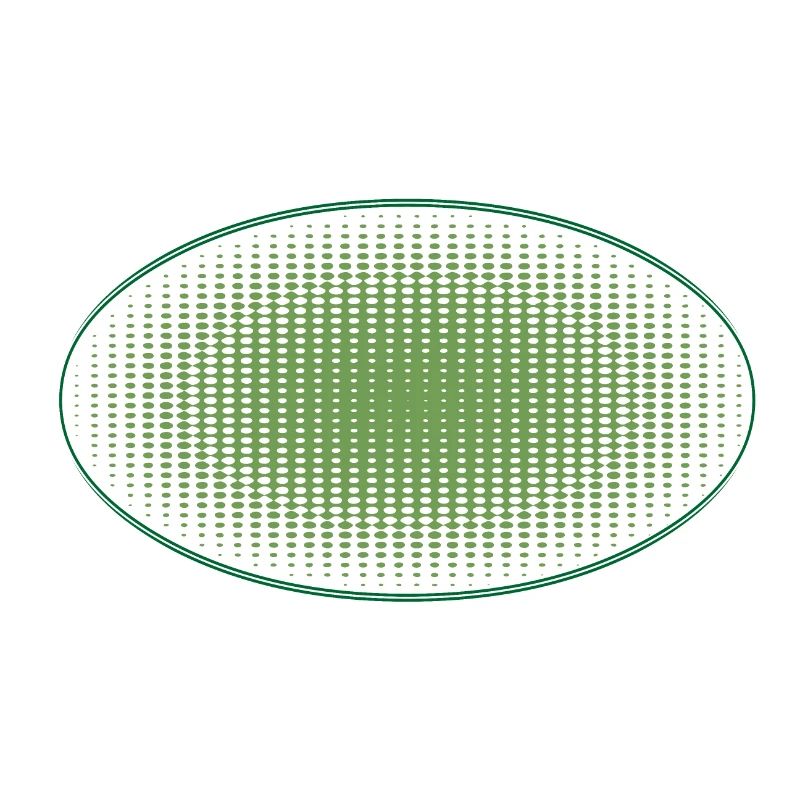 Oval green dots, with frame